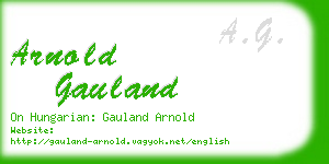 arnold gauland business card